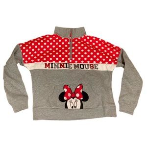 Minnie Mouse Disney world quarter zip girls large